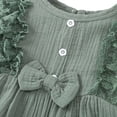 thumbnail image 5 of Newborn Baby Girl Solid Ruffle Sleeveless Romper Jumpsuit Bodysuit Summer Outfits Clothes, 5 of 8