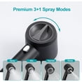 thumbnail image 3 of Shower Head with Handheld, High Pressure HeadS Pause Switch 4 Spray Modes Filter Showerhead 79 in Hose, Adhesive Wall Mount，Bracket and Replace (black), 3 of 4