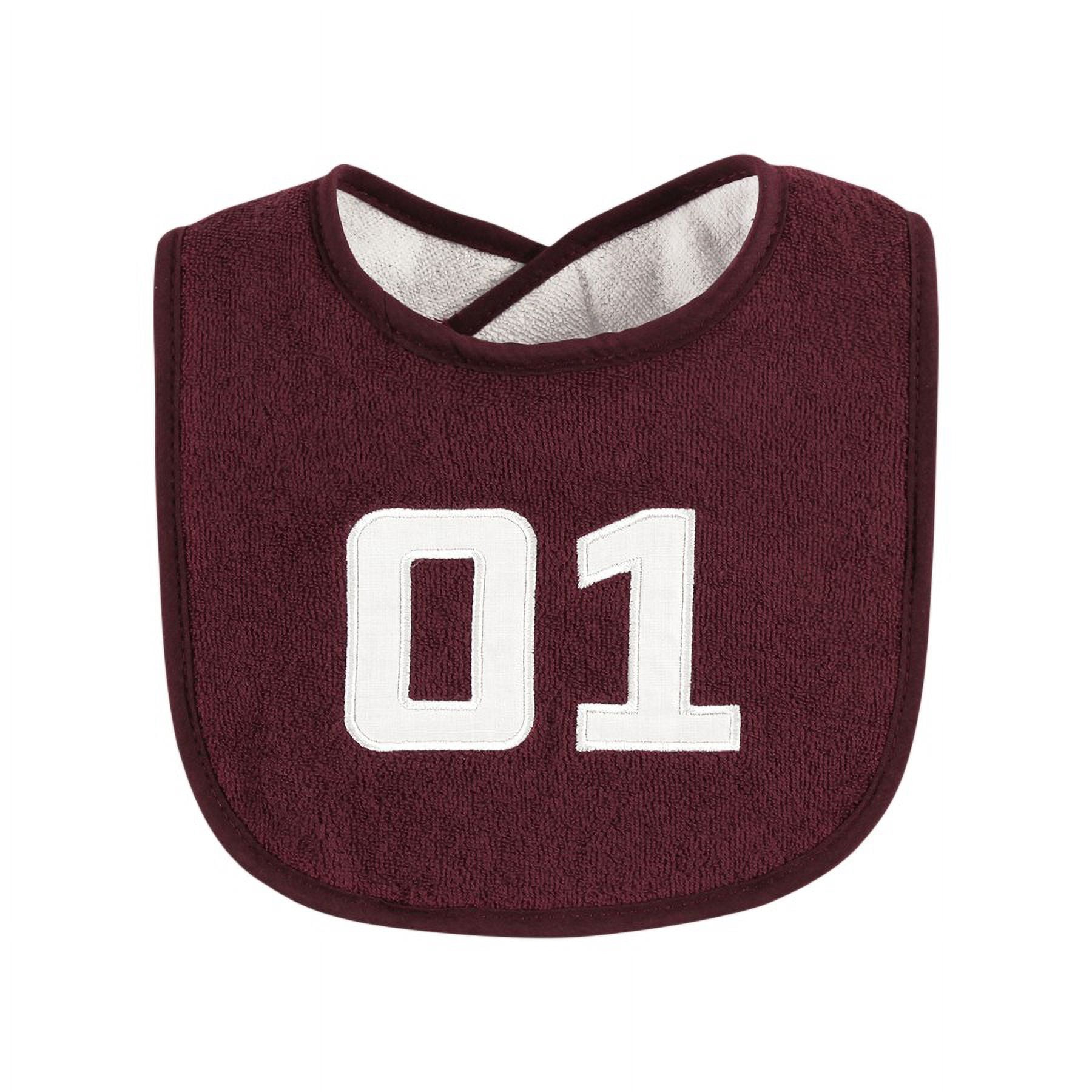 Hudson Baby Machine Washable and Absorbent Cotton Baby Bib, Football