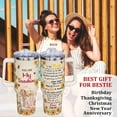 thumbnail image 2 of Birthday Gifts for Friends Female, 40 oz Bestie Tumbler with Handle and Straw, Best Friend Travel Mug Friendship Gifts for Women, Vacuum Stainless Steel Insulated Cup, 2 of 6