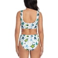 thumbnail image 3 of Rocae Cartoon Sea Creatures for Bikini Set for Women Two Piece Sexy High Swimsuits Split Crossover Bikini X-Large, 3 of 9