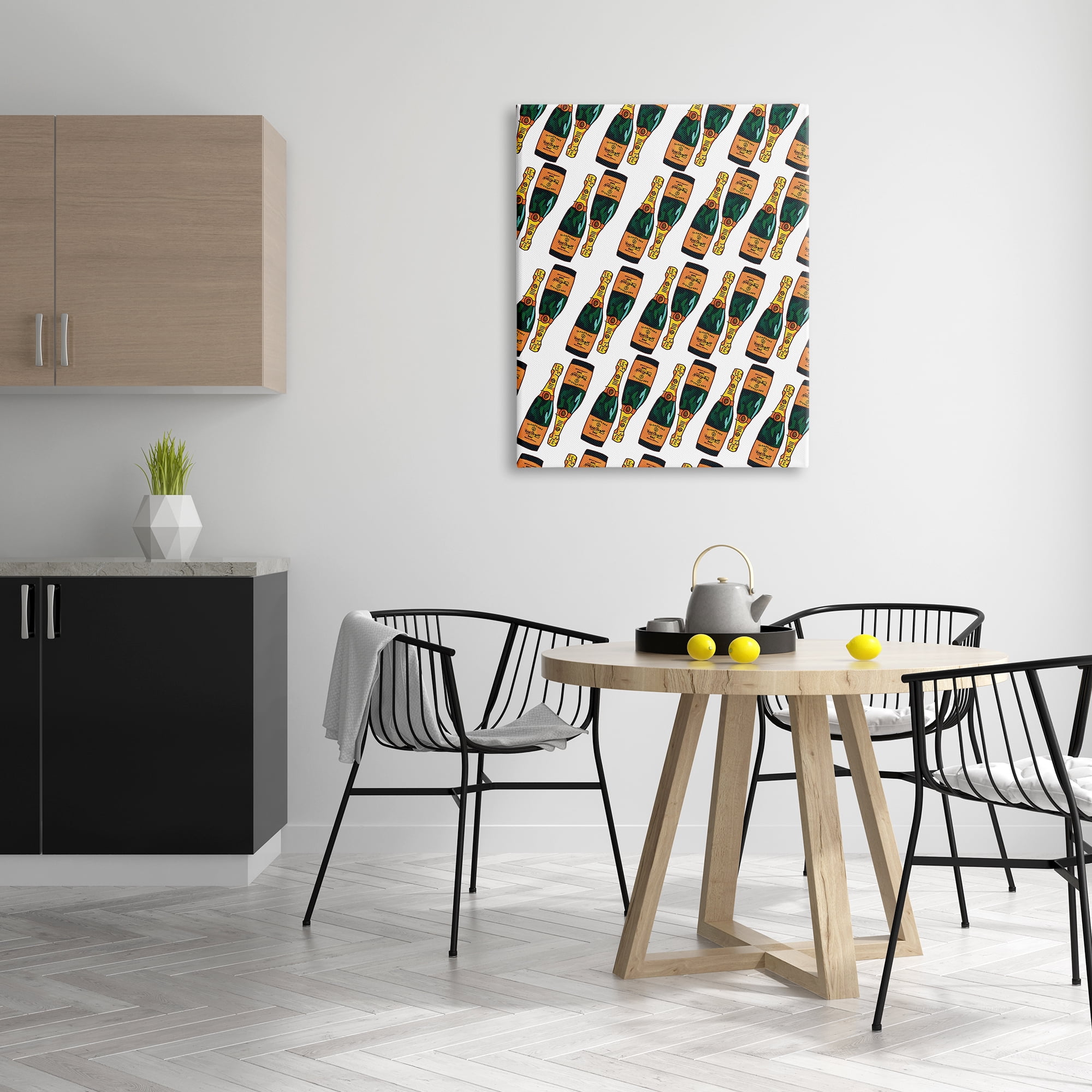 Stupell Industries Pair Champagne Bottles Pattern Arrangement Alcohol Drink Graphic Art Gallery Wrapped Canvas Print Wall Art, Design by Amelia Noyes