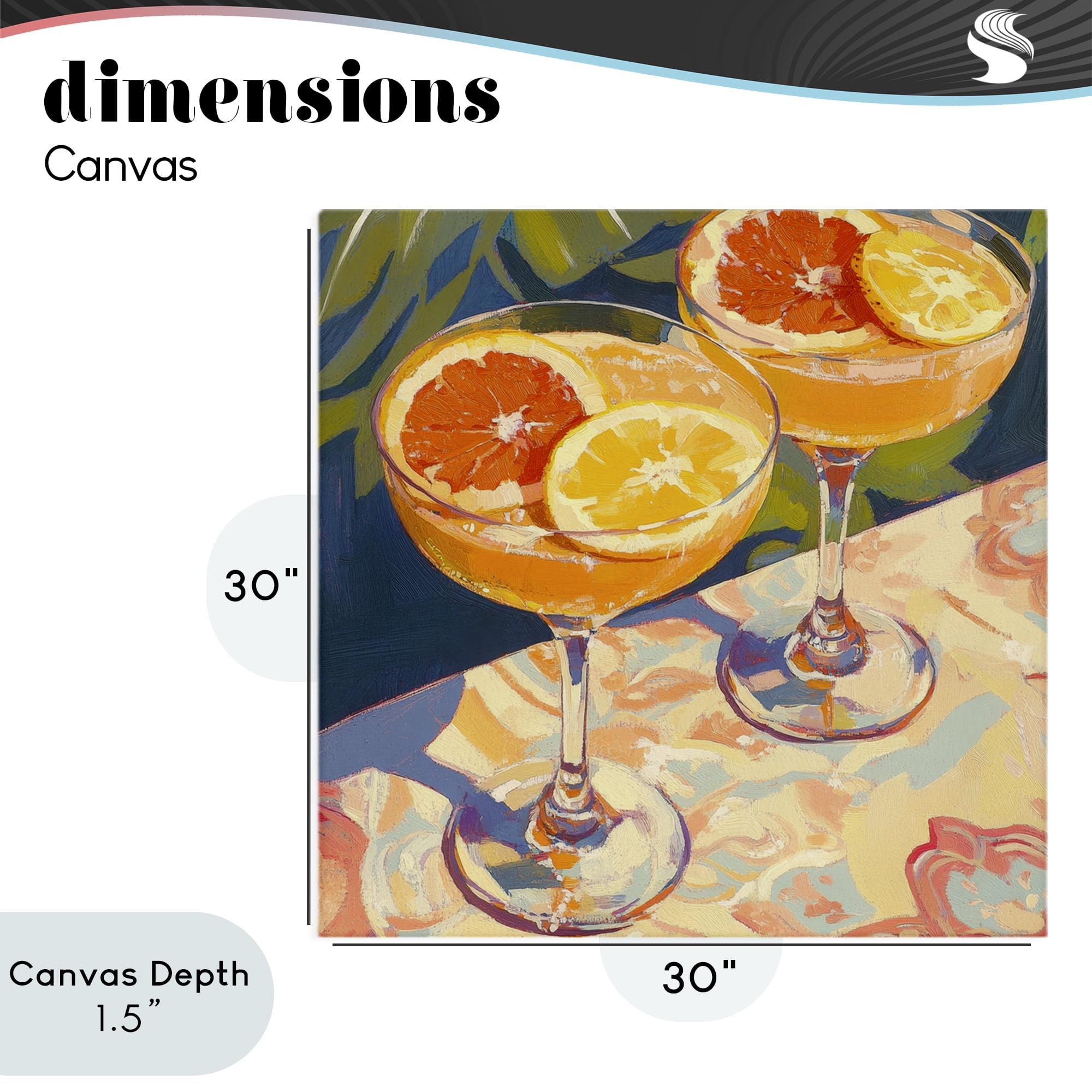 Stupell Industries Fruity Summer Cocktails Canvas Wall Art, design by Petal Prints Design