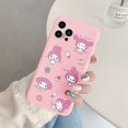 thumbnail image 1 of Phone Case for For Apple iphone 13 Pro Max 13Mini Girls Anti-drop Cartoon Cinnamoroll Kuromi Hello Kitty Silicone Printed Cover ZR, 1 of 6