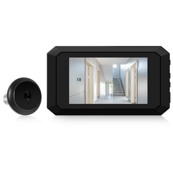 Mistaha 3.5" Digital Door Peephole Camera with LCD Screen, 120° Color Infrared Camera Viewer (No Detection, No Doorbell, Manual Video Recording) - Black