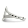 thumbnail image 3 of 14K White Gold Ring Band Signet 11.5x8.5mm Open Back, Size 6, 3 of 5