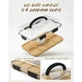 thumbnail image 5 of Charcuterie Board Black Portable Cheese Tray with Lid & Ice Pack, 5 of 7