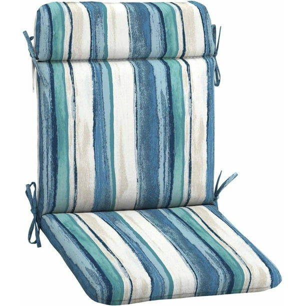 Mainstays Blue Stripe 39.5"L x 21"W Outdoor Patio Mid Back Chair