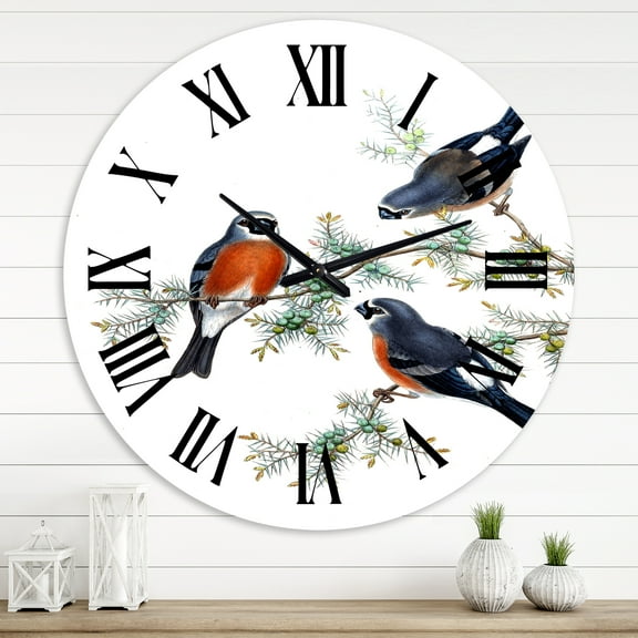 Designart 1 in Quartz Farmhouse Wall Clock