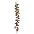 thumbnail image 2 of Linnome Artificial Christmas Greenery Vines with Red Berries - 7 in Holiday Garland for Door, Window, Mantel, and Fireplace Christmas Decoration, 2 of 6