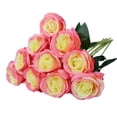 thumbnail image 1 of 10 Piezas De Rosas Rojas Artificiales De Flores De Seda Sintética Con Tallos Largos, Rosas Falsas, Ramo A Granel Para Decoración, Centros De Mesa Del Día De San Valentín, Propuesta De Ramos De Novia,, 1 of 5