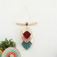 thumbnail image 4 of Tapiz colgante de pared de macramé bohemio, borlas de pared tejidas para sala de , dormitorio, decoración de en hogar 25x30cm Gloria Macramé Tela decorativa, 4 of 9