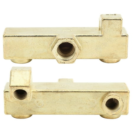 

Fugacal 2Pcs 6‑Way Valve Connector Square Shape G3/8 Cast Aluminum Air Pump Compressor Accessories Air Compressor Equipment
