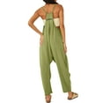 thumbnail image 4 of Xuanfei Women Solid Color V Neck Sleeveless With Pockets Casual Jumpsuit Romper, 4 of 7
