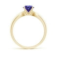 thumbnail image 2 of ANGARA Natural Solitaire Round Tanzanite Tapered Shank Ring in 14K Yellow Gold for Women (Size-6mm) | December Birthstone, Birthday, Anniversary, Jewelry Gift for Women | Natural Tanzanite Ring, 2 of 10