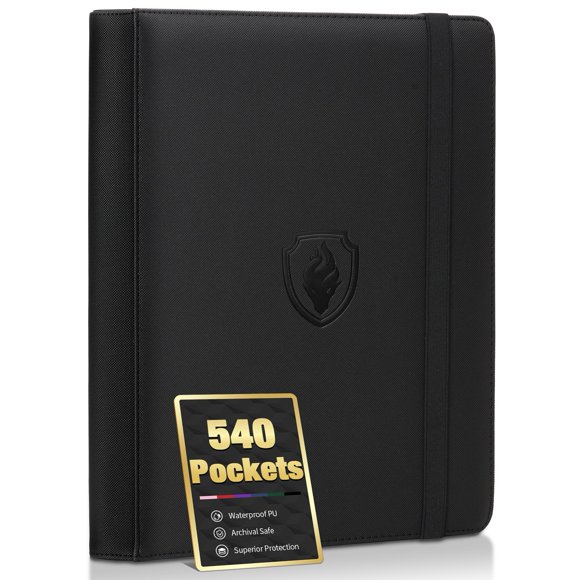 Carpeta Fabmaker Premium con 9 compartimentos para 540 tarjetas, color negro