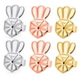 thumbnail image 2 of 3 Pairs Earring Lifters,Hypoallergenic Earring Backs For Droopy Ears,Adjustable Crown Earring Backs For Heavy Earring, 2 of 8