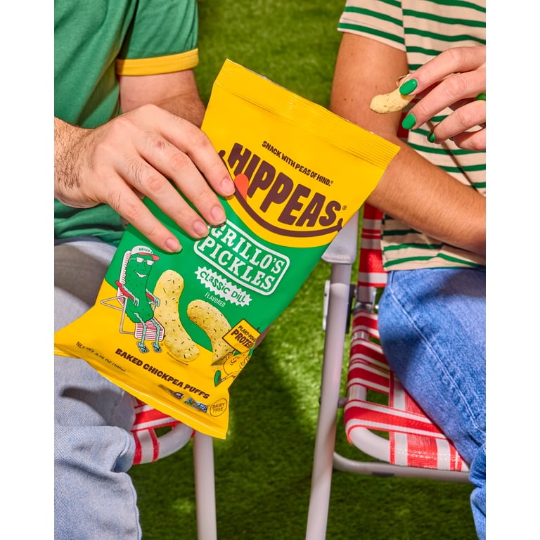 HIPPEAS Chickpea Puffs, Grillo's Dill Pickle, Gluten Free, Dairy