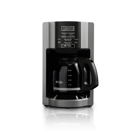 

Mr. Coffee 12-Cup Programmable Coffeemaker Rapid Brew Brushed Metallic