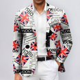 thumbnail image 2 of VBARHMQRT Men's Denim Jackets Mens Independence Day 3D Digital Printed Suit Jacket Light Business Suit Jacket, 2 of 4