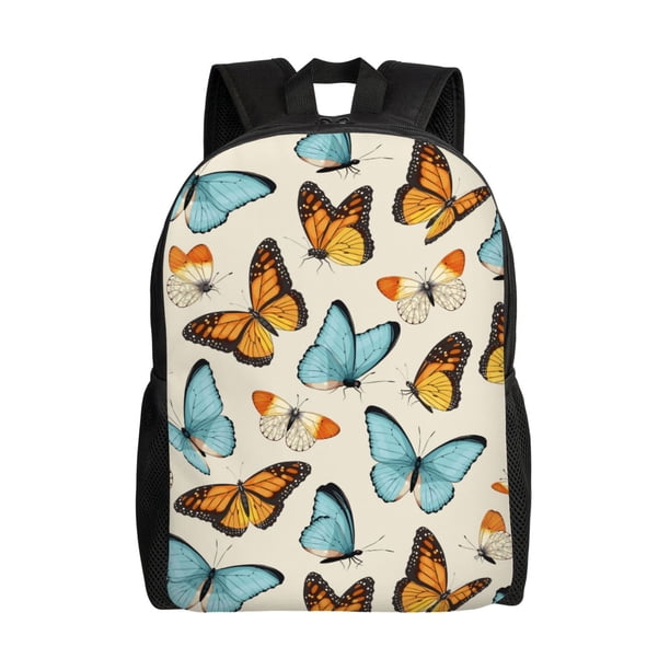 Fotbe Butterflies Mochila de Viaje para Laptop, Mochila Ejecutiva Delgada y Resistente 15.6"