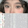 thumbnail image 3 of Christmas White Snowflake Crystal Face Decoration Sticker, 3 of 8