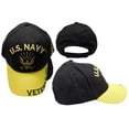 thumbnail image 2 of U.S. Navy Veteran Seal Black & Yellow Embroidered Cap Hat Officially Licensed, 2 of 5