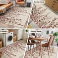 thumbnail image 5 of Area Rug for Living Room, Brown Eucalyptus Leaves Non-Slip Indoor Large Carpet for Bedroom/Dining Room, Spring Leaves Plants Country Beige Washable Low-Profile Floor Mat Runner Rugs - 2.7 x 5 Ft, 5 of 7