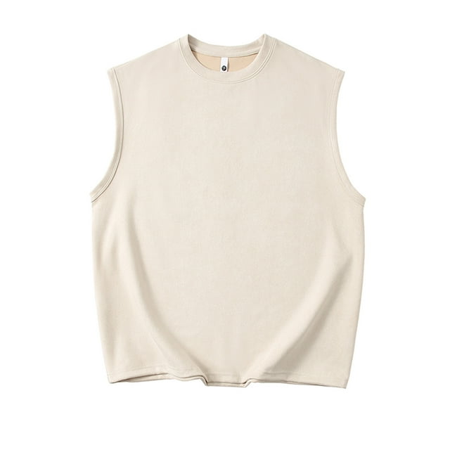 Timegard Débardeurs Hommes Grande Taille Col Rond Sans Manches T-Shirts Confortables Décontractés Couleur Unie Mode