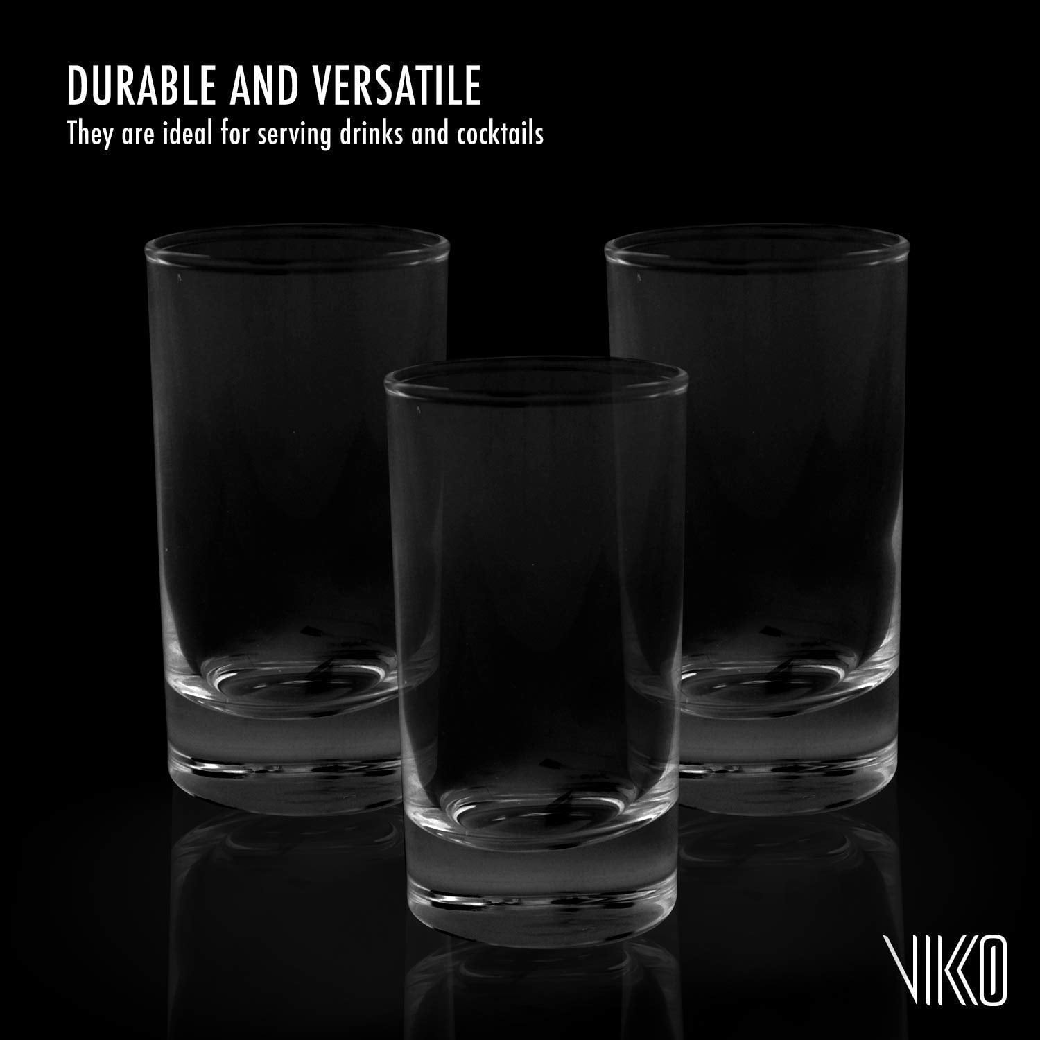 Vikko 4.75 Ounce Drinking Glasses Great for Children, Tasting, and