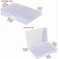 thumbnail image 4 of Gebildet 8 Pieces Mini Clear Plastic Organizer Storage Box Mixed Sizes Rectangular Empty Containers for Small Items and Other Craft Projects, 4 of 7