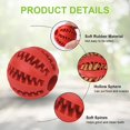 thumbnail image 2 of 6cm Natural Rubber Toy Dog Ball Set - Red and Green, 2 of 5