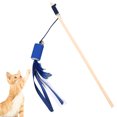 thumbnail image 3 of 2PCS Cat Teaser Bell Paper Tube Mouse Faux Feather Cat Wand Cat Interactive Toy, 3 of 10