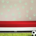 thumbnail image 2 of 20 pegatinas de pared luminosas de fútbol que brillan en la oscuridad para decorar el hogar. Verde, 2 of 9