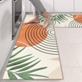 thumbnail image 2 of Kitchen Rugs Sets Of 2,Orange Boho Geometric and Plant Pattern Anti Fatigue Kitchen Mat Rugs Non Slip Washable,Decorative Kitchen Floor Mats for Kitchen,Sink,Laundry,17"X47", 2 of 5