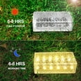 thumbnail image 2 of 8"X4" Solar Brick Lights, 2 Pack Outdoor Solar Lights, Pavers Lights,Solar Pathway Lights Outdoor Waterproof for Garden Courtyard Pathway, Ice Rock Cube Lights (Warm White), 2 of 6