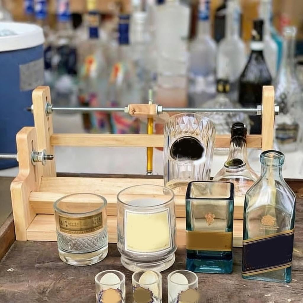 Wooden Bottle Cutting Machine Easy To Use For Creating Unique Recycled Glass Decorations At Home