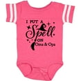 thumbnail image 3 of Inktastic I Put a Spell on Oma and Opa Witch Hat and Broom Boys or Girls Baby Bodysuit, 3 of 5