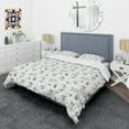 thumbnail image 3 of Designart 'Geometric Retro Design IV' Mid-Century Modern Duvet Cover Set, 3 of 4