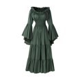 thumbnail image 4 of Women Off Shoulder Long Bell Sleeve High Low Dress, 4 of 4