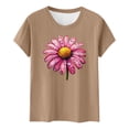 thumbnail image 4 of Camiseta de Manga Corta de Verano para Mujeres con Estampado Casual de Moda con Cuello Redondo, 4 of 8