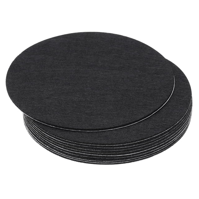 Uxcell Base de lámpara de 6 pulgadas de diámetro, paquete de 10, fieltro adhesivo antideslizante de 2 mm de grosor, respaldo negro a prueba de rayones