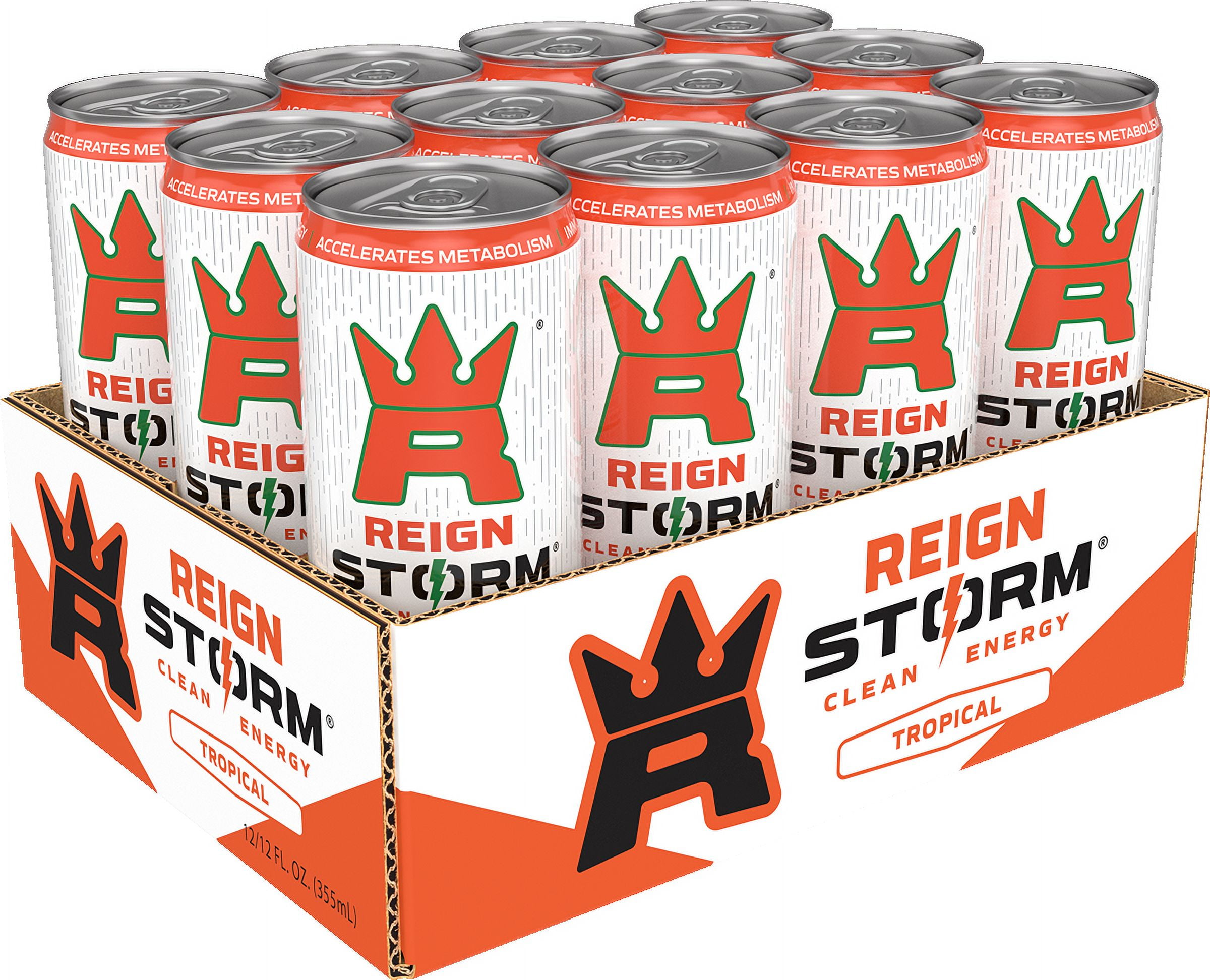 Reign Storm, Tropical, Clean Energy Drink, 12 fl oz (Pack 12)