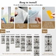 thumbnail image 6 of Vintage Gate Window Privacy Film, Farmhouse Wooden Grain Shabby Chic Door Static Cling UV Sun Blocking Heat Control Window Tint Day and Night, Non-Adhesive One Way Windows Privacy Cover 17.7''x78.7'', 6 of 7