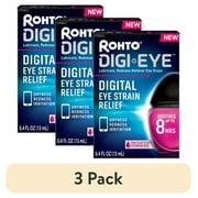 (3 pack) Rohto Digi-Eye Digital Eye Strain Eye Drops, Redness Reliever, and Eye Strain Relief