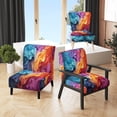 thumbnail image 1 of Designart "Chromatic Illusion Opt Art wall decor" Chaise d'Appoint Moderne Rembourrée Multicolore - Fauteuil Moderne pour Chambre, 1 of 7