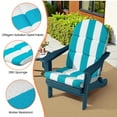 thumbnail image 6 of Pellebant Striped Chaise Lounge Cushion for Indoor/Outdoor Use, 50 x 20 x 2.5 inch, Water-Resistant & Fade-Resistant Patio Seat Pad, High Back Design (2-Pack, Blue & White Stripes), 6 of 6