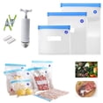 thumbnail image 3 of Vacuum Seal Bag Reusable Zippered Hand-pump Food Saver Container Pouch, 3 of 9