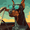 Doberman Sunglasses Car Ride, variant on UXIEQU Sunset Seascape Canvas Wall Art 15.75x11.81 Inches