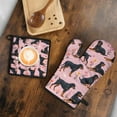 thumbnail image 5 of Rottweiler Dogs with Flowers Kitchen Oven Mitt and Pot Holder Sets 2 Pcs for Baking, Cooking and Grilling, Heat Resistant Up To 392 °F, 5 of 7